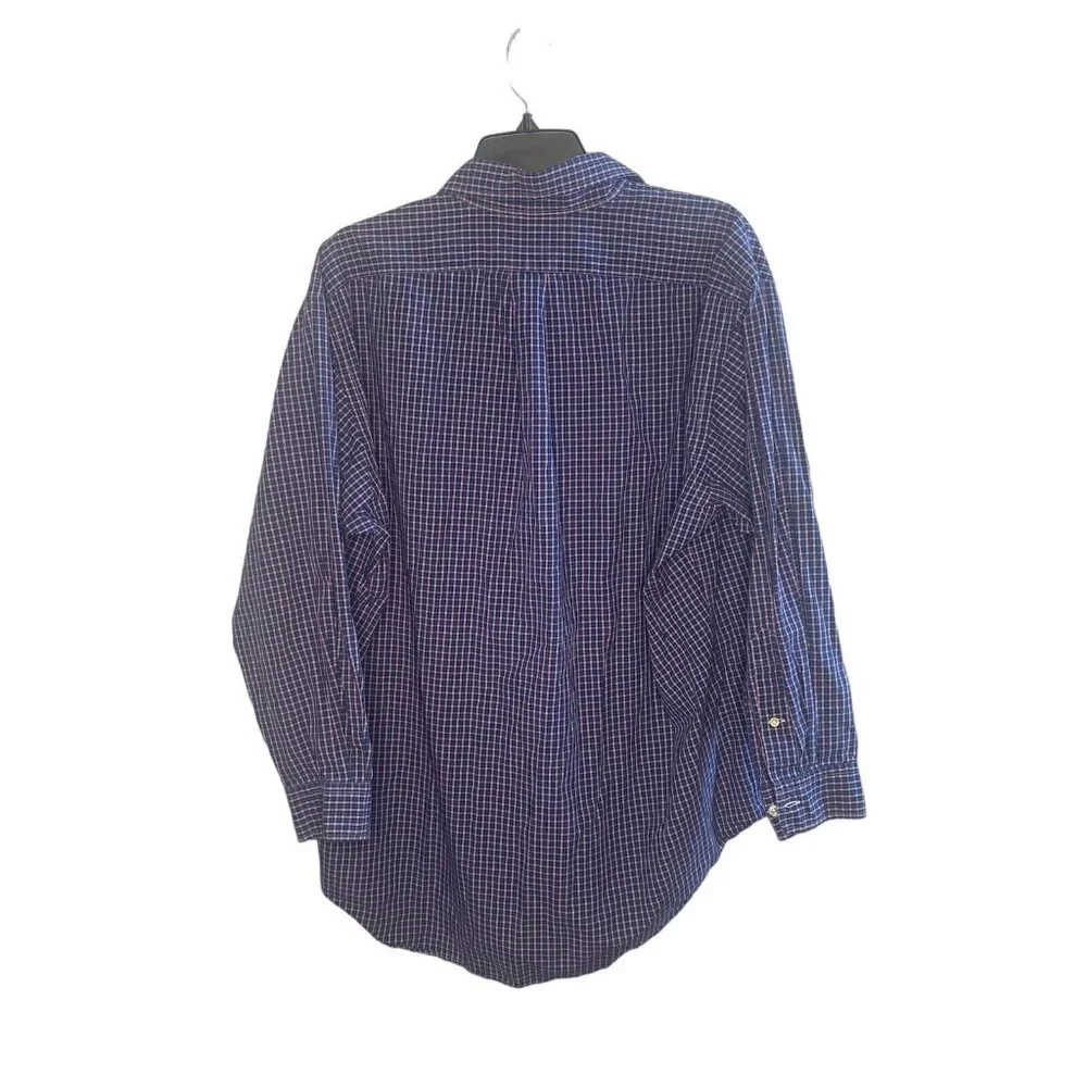 Ralph Lauren Button Down Shirt mens Yarmouth long sleeve blue size 16.5 (32/33)